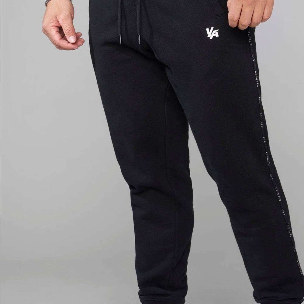 YoungLA Black Sweatpants with Logo